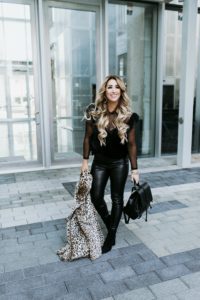 What to wear with Leather Pants for a Night Out
