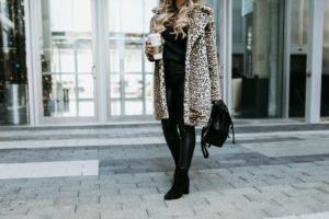 Leopard print coats for women