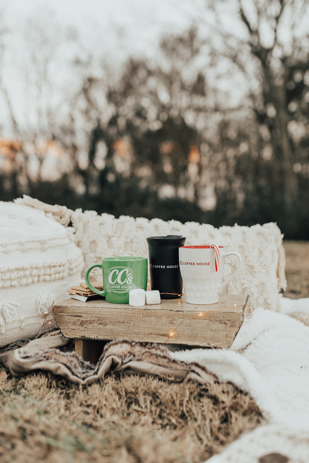 CC's Coffeehouse Holiday mugs 2019