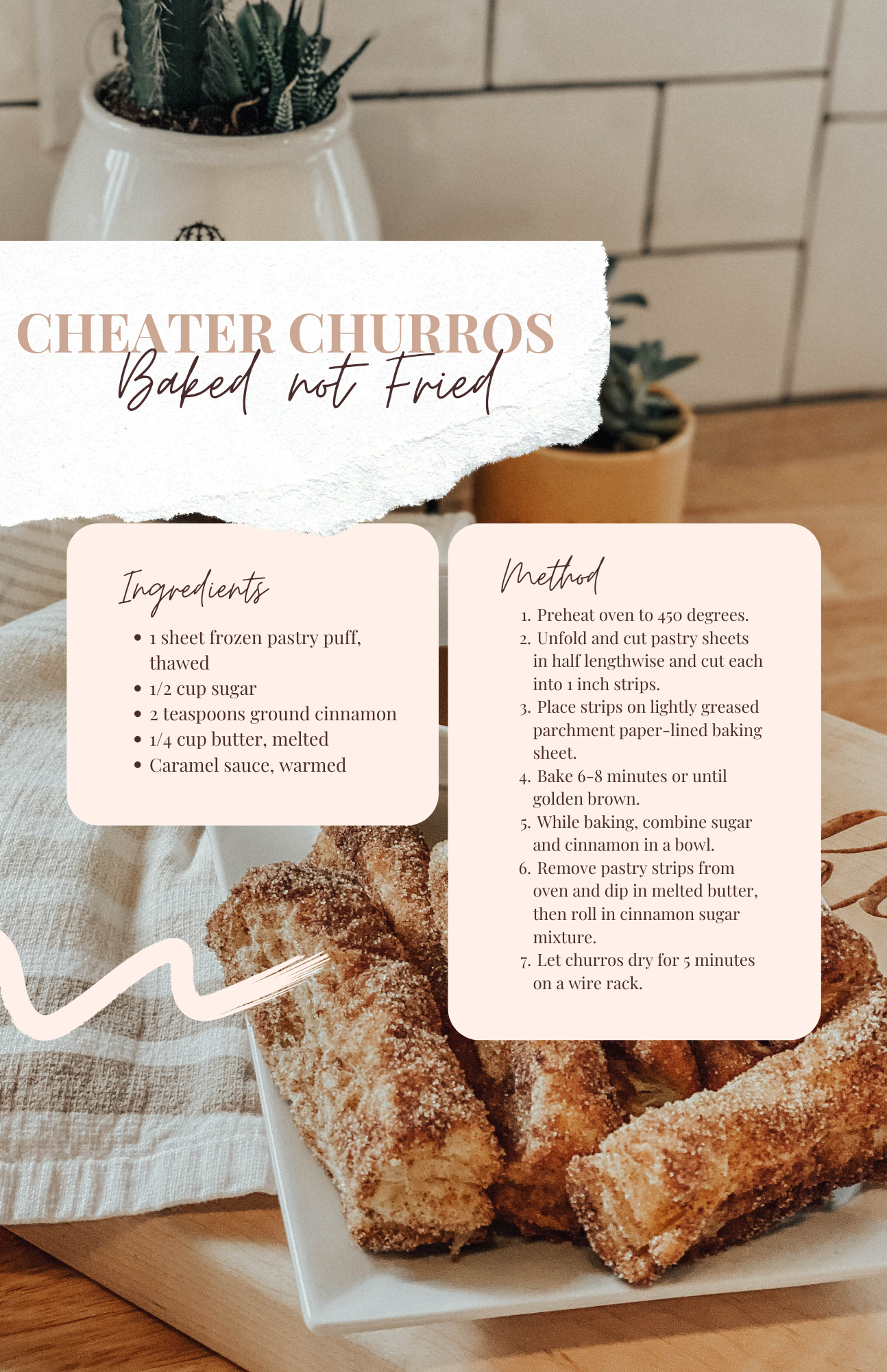 Cheater churros recipe
