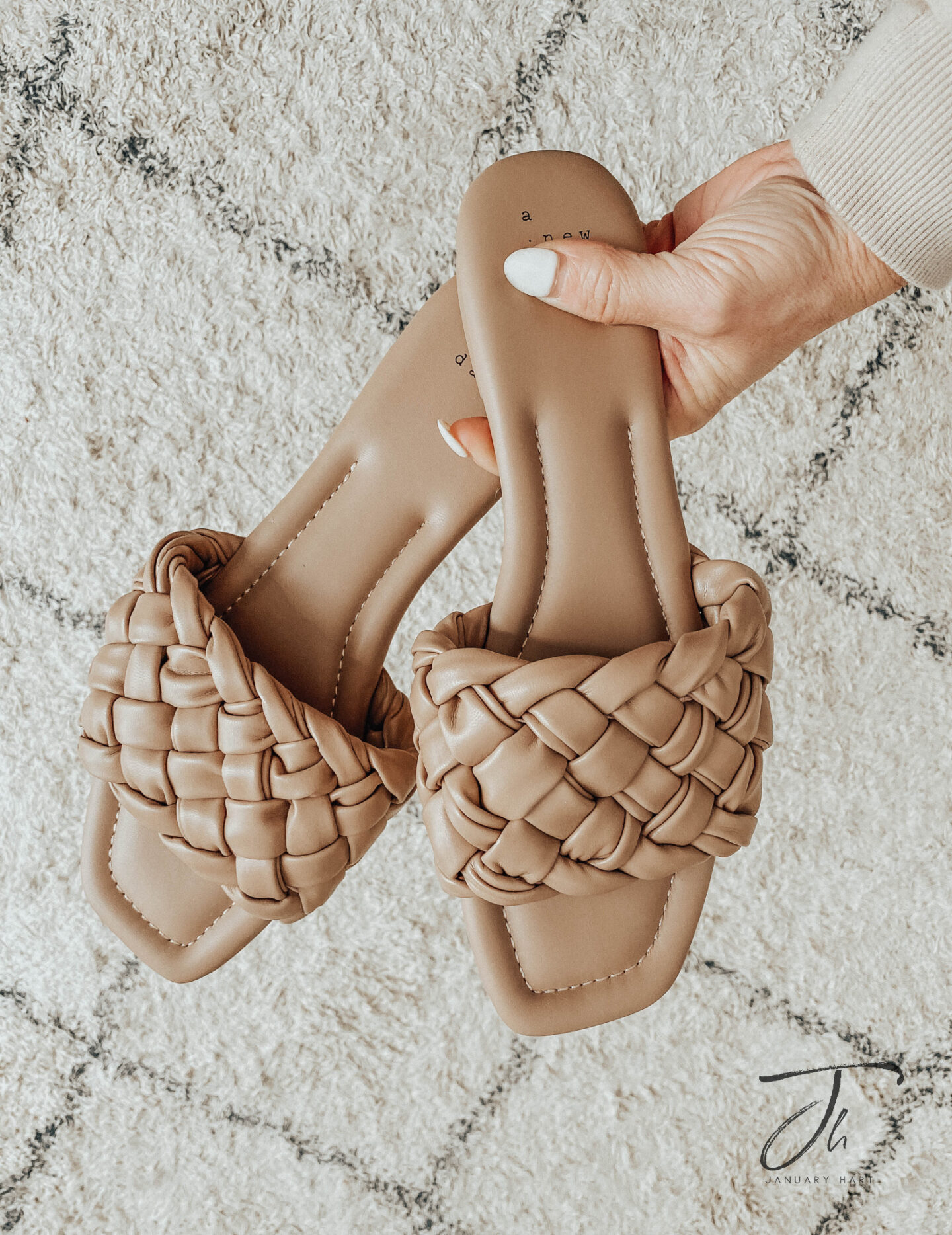 braided slides sandals
